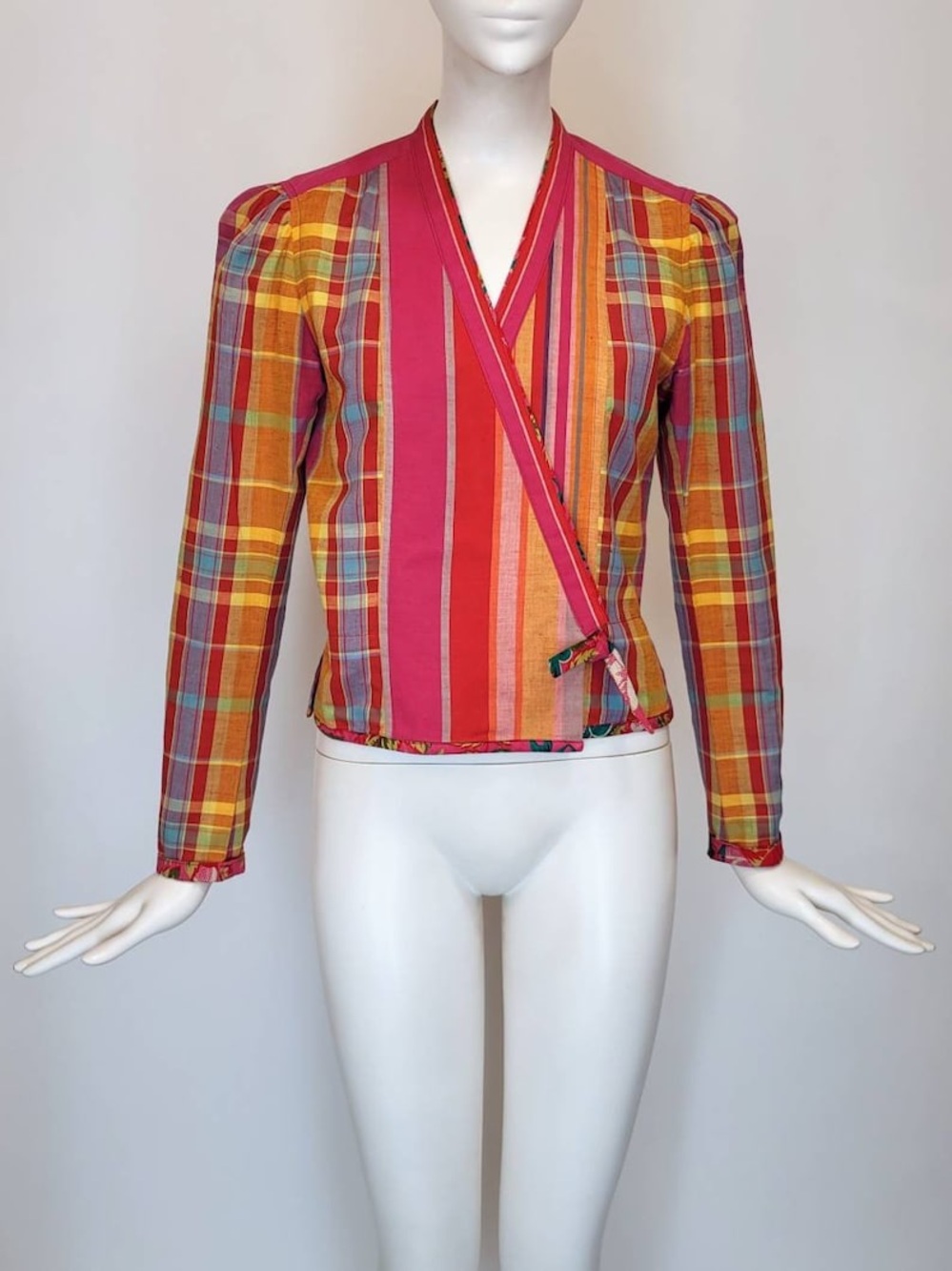 Vintage 1985 Kenzo Wrap Blouse - Picture 1 of 9